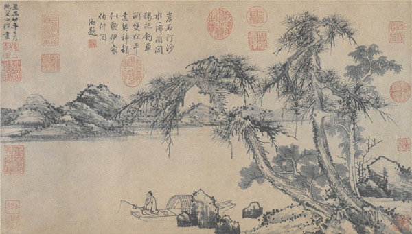 中国山水画历史名作赏析-《元五家合绘》