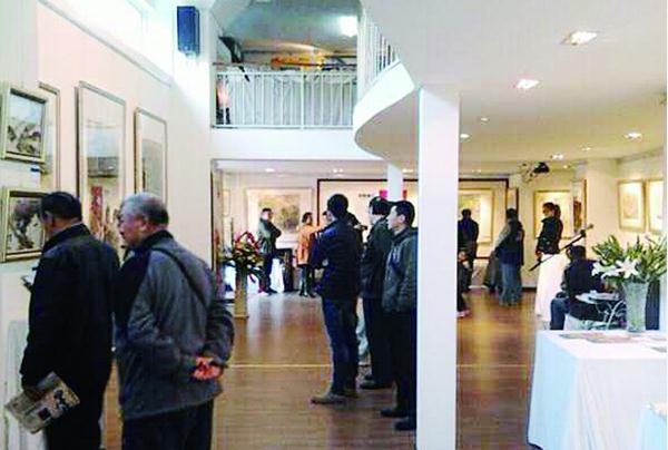 梁浩山水画作品展山东青岛开幕