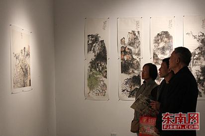 贾荣志60余幅中国山水画作品福建省美术馆展出