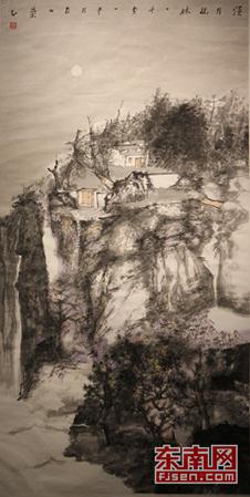 贾荣志60余幅中国山水画作品福建省美术馆展出
