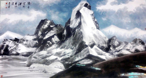 王金华 峰高雪为伴 96X176 2011年