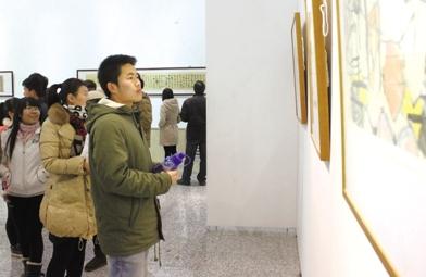 北方民族大学举办五位书画教师作品展