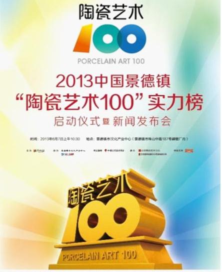 2013中国景德镇‘陶瓷艺术100’实力榜