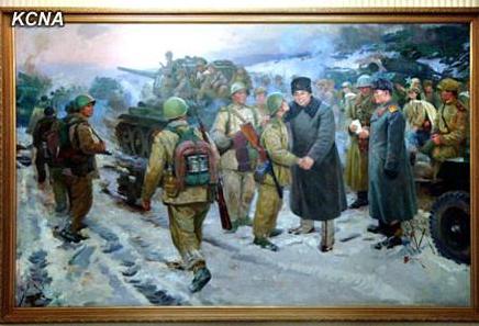 朝鲜举办庆祝祖国解放战争胜利60周年国家美术展