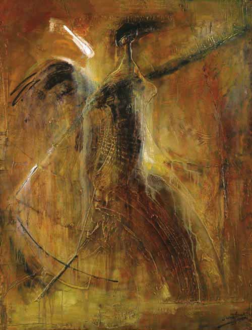 神鸟传说(110x140) 2007年 布面底料油彩