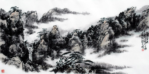 于峰山水画作品欣赏(中国山水画艺术网编辑)