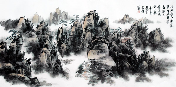 于峰山水画作品欣赏(中国山水画艺术网编辑)