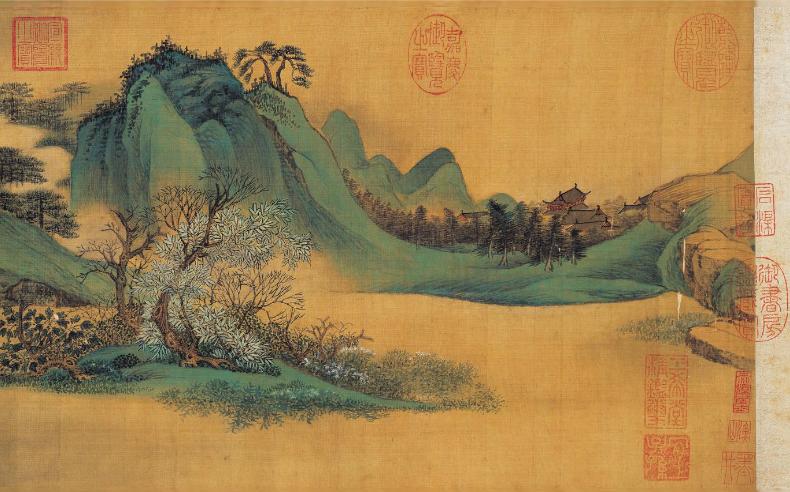 中国山水画历史名作赏析-清《云白山青》-中国山水画艺术网