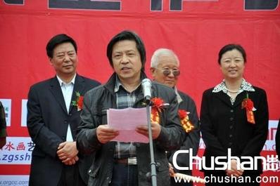 李建设水墨作品故乡展河南灵宝市开幕