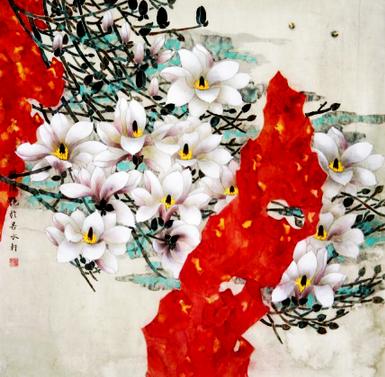 画家杨俊艳:玉手折得数枝花