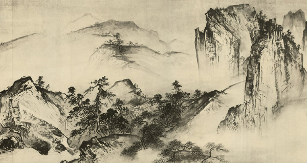 中国山水画历史名作赏析-夏圭《溪山清远卷》