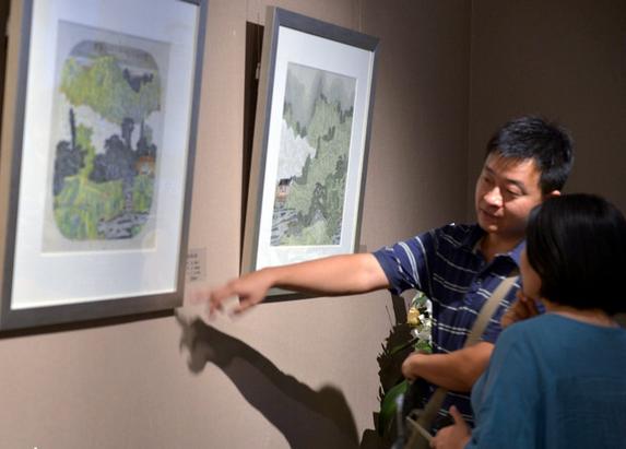 尚世元中国山水画作品展天津开幕