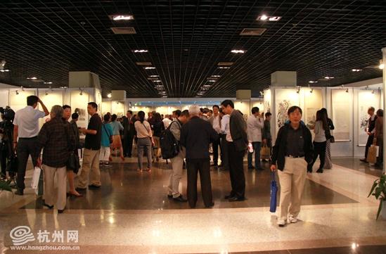 杭台书画名家联展在浙江图书馆隆重启幕