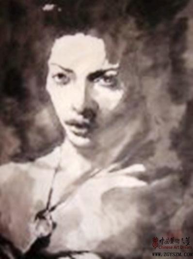 水墨韵味与西画的完美融合------潜力的女性人物画家铃番