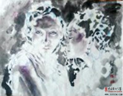 水墨韵味与西画的完美融合------潜力的女性人物画家铃番