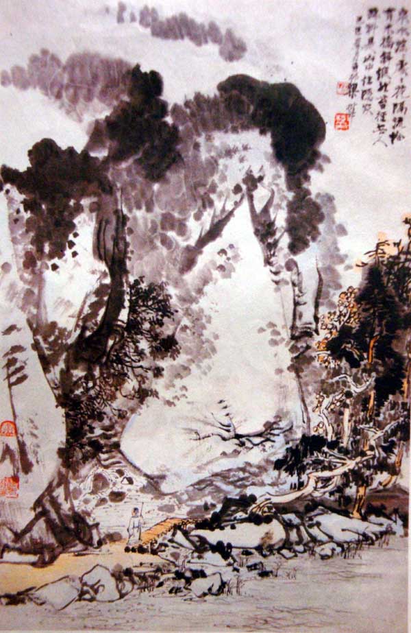 中国山水画大家风采-梁树年(高清组图)