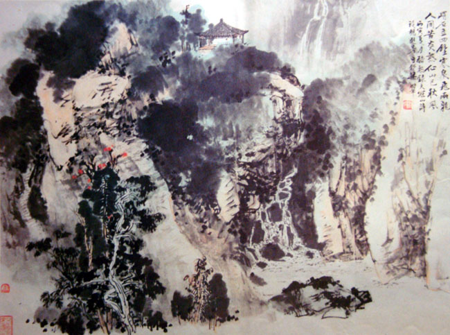 中国山水画大家风采-梁树年先生作品欣赏