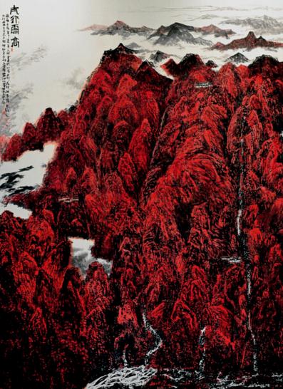 军旅画家肖文斌山水画《太行云高》赏析