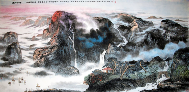 吴国言中国画展在加拿大温哥华开幕