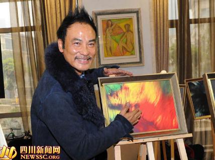 影星任达华想拜四川著名画家周春芽为师学画