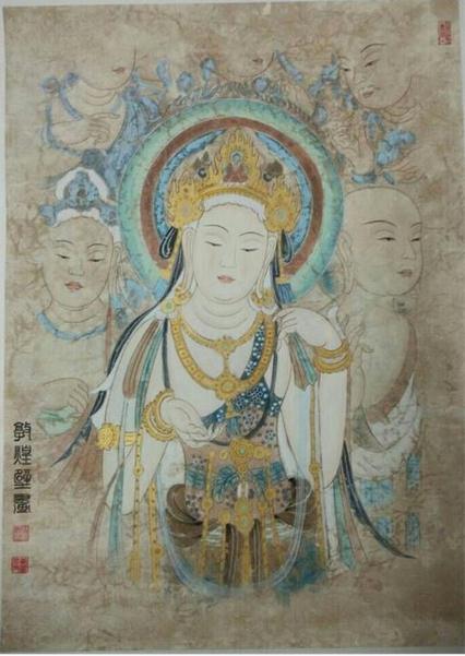 观画家赵健敦煌画像——古意未颓画飞天 心灯长映月牙泉