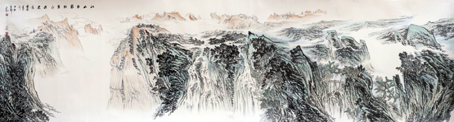 中国山水画家张永乾作品