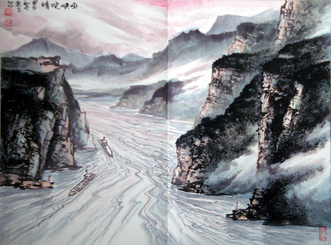 画家刘东方长江三峡写生册欣赏(高清组图)-中国山水画