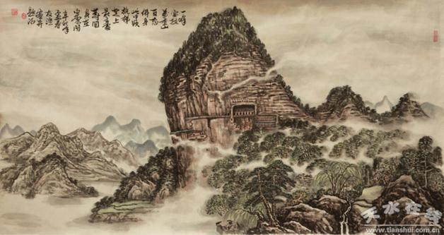 张友渲山水画40年回顾展天水市美术馆开展