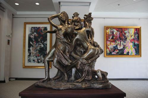 石齐画展及《三美神》雕塑展即将在京开幕
