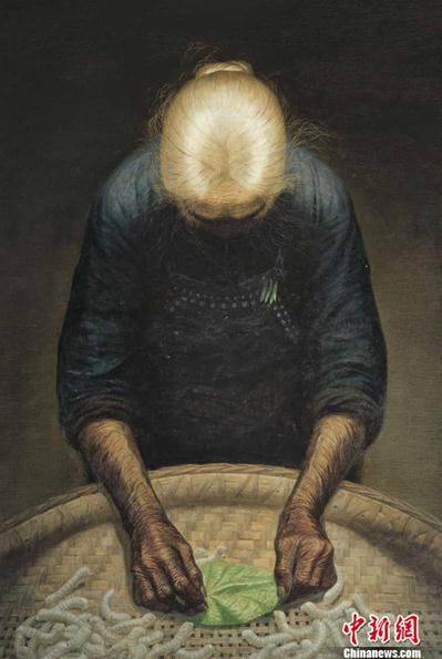 罗中立《春蚕》拍出4370万元 创画家本人拍卖纪录