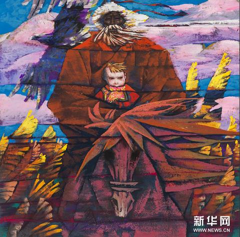 天堂草原-托娅重彩画展呼和浩特市博物馆启幕