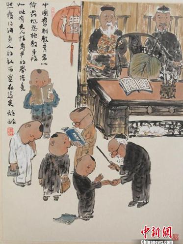 周矩敏近60幅水墨画作品亮相中国美术馆