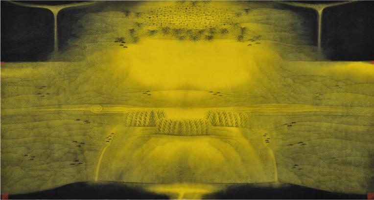 卢禹舜国画-静观八荒系列3(179×96)