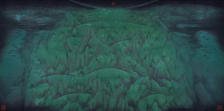 卢禹舜国画-静观八荒系列4(131×66)