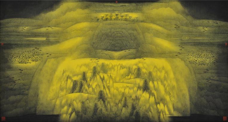 卢禹舜国画-静观八荒系列6(179×96)