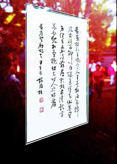 山西太山龙泉寺展出赵国柱书法小品