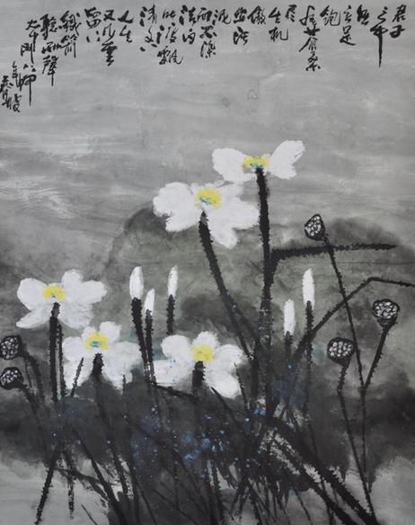 史春坡作品-君子之中无立足甲申年3尺x4尺
