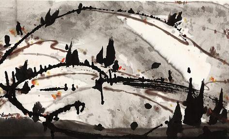 叶星千作品 自足 纸本设色 57x104cm 2011年