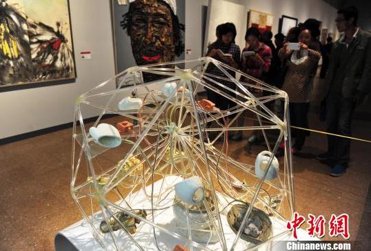 第十二届全国美展综合材料绘画展河北博物院启幕