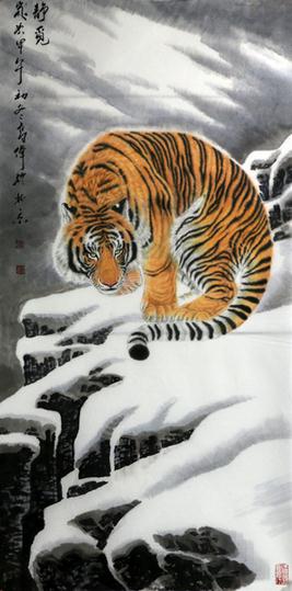 工笔绘虎啸山河——山东省美术家协会理事高伟画作赏析