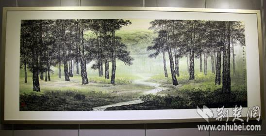 董继宁百件山水画作品亮相湖北图书馆