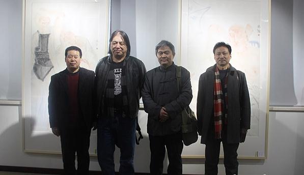 庆研究中心成立美术作品展在黄河文化艺术馆开展