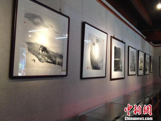 中国山水画家曹文驰作品浙江杭州湘湖美术馆展出