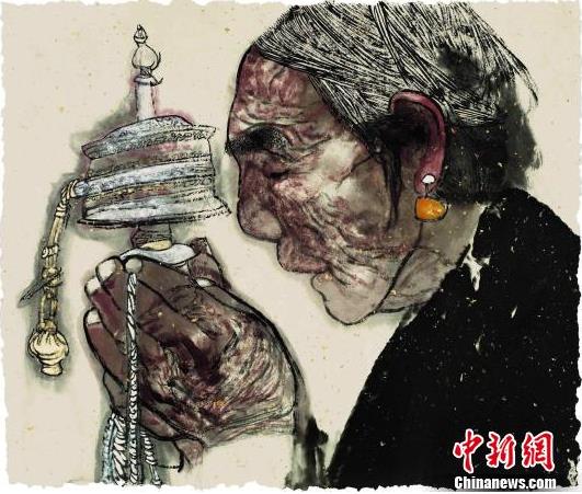 袁武西藏题材绘画作品展在京开幕