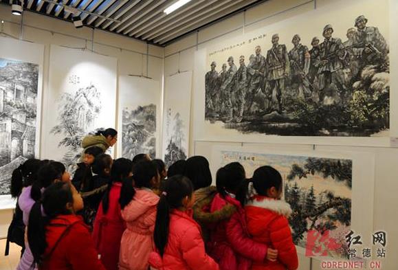 210件抗战书画作品湖南常德展出
