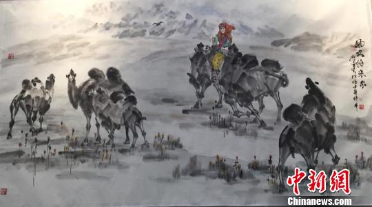王维辛百余幅《丝路大风歌》作品甘肃美术馆展出