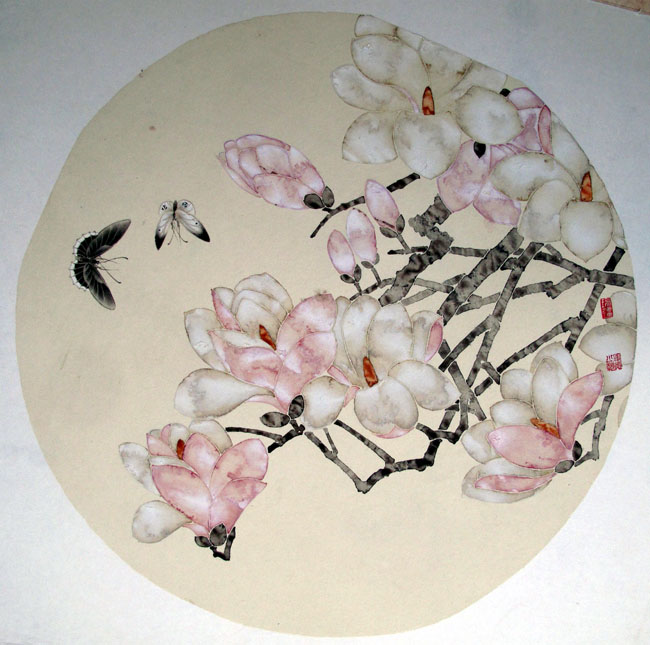 青年艺术家靳瑞强作品:玉兰双碟