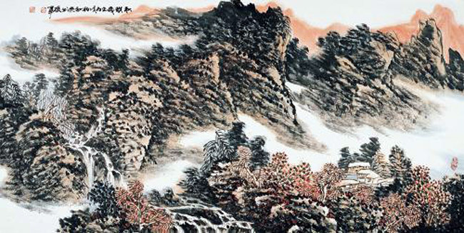 白崇然山水画作品