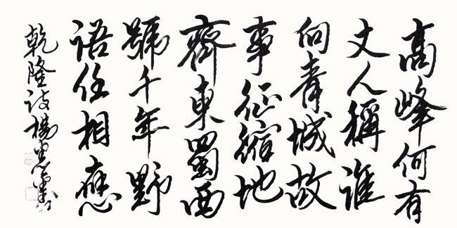 杨宪金先生书法作品:高峰