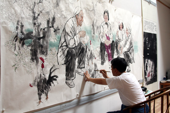 2008年杨秀坤创作《我的父老乡亲》